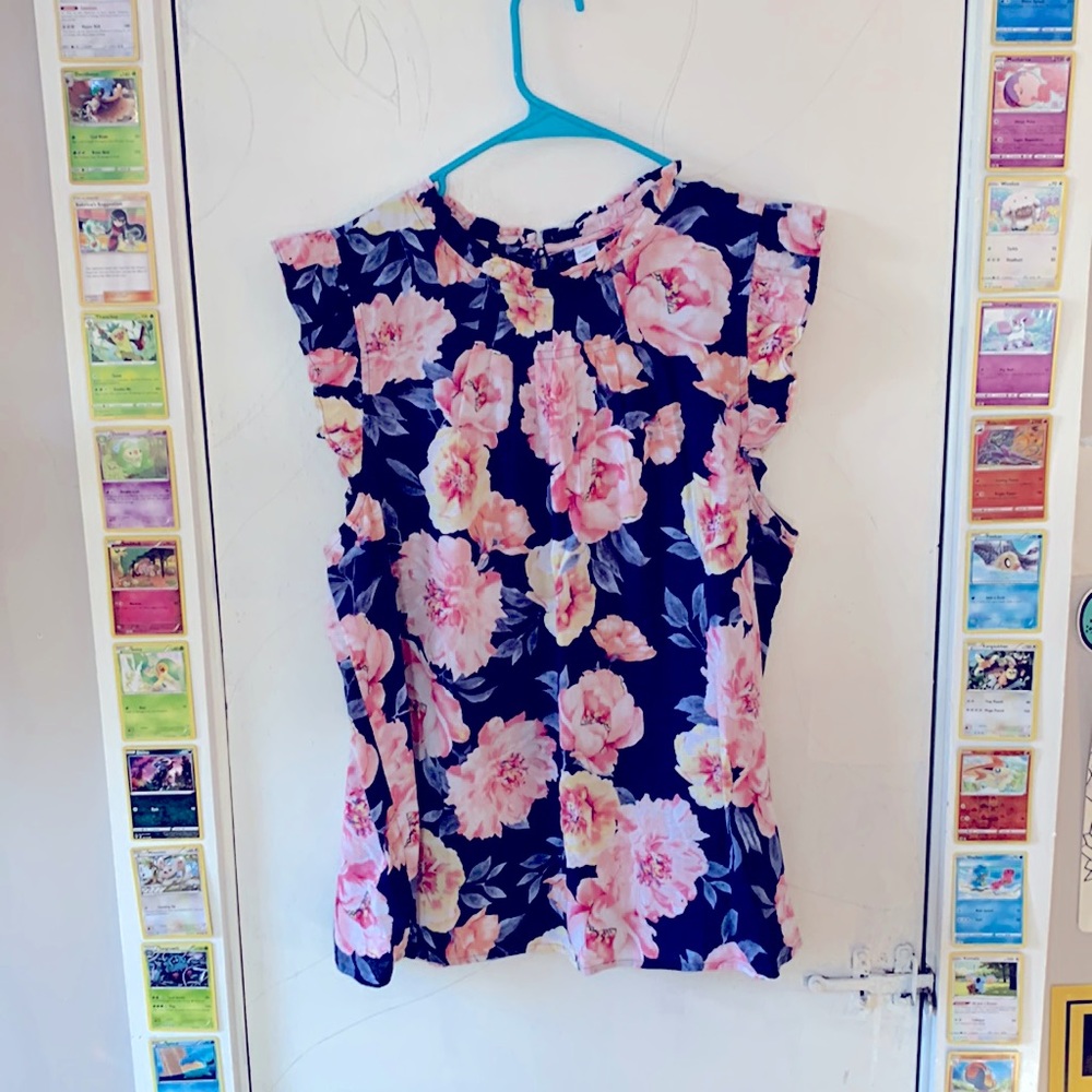 Flower Designed Blouse (L) Brand Old Navy